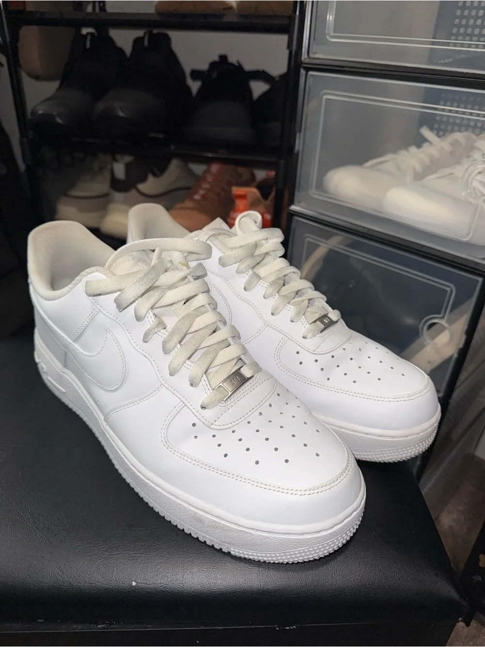 Nike White Leather Low-Top Sneakers